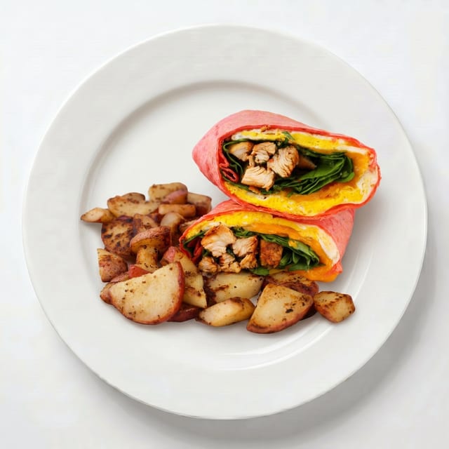 Breakfast Tinga Wrap.